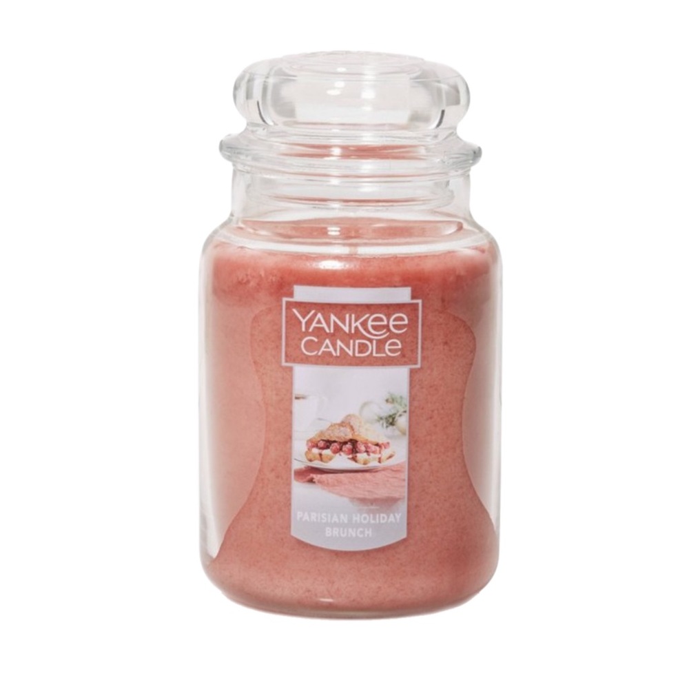 Yankee Candle Glass Parisian Holiday Brunch Original Jar Candle 22oz